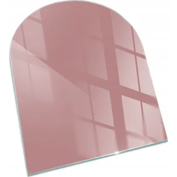 Krbová kamna Ochranný skleněný talíř na Kamna S Potiskem růžová barva, 80x70 cm