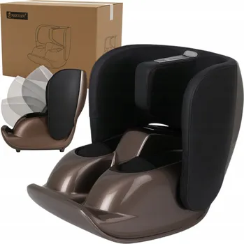 Masážní přístroj MAXTECH Masážní Přístroj na nohy MAX vibrační s funkcí vyhřívání, stříbrný