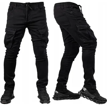 Pánské kalhoty JOGGERY kapsáče ČERNÉ FOSTER vel. 35