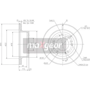 Brzdový kotouč Brzdový kotouč MAXGEAR 19-2372