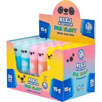 Kancelářské lepidlo Lepicí tyčinka Astra Zvířátka Pastel 15g, mix barev, 401023012