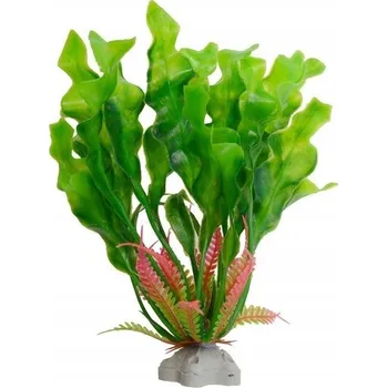 umělá květina ROSTLINA DO AKVÁRIA TERÁRIA UMĚLÁ DEKORACE ZELENÁ výška 20 CM
