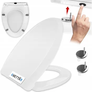 WC sedátko WC sedátko VETTÄ bílé polypropylenové sedátko