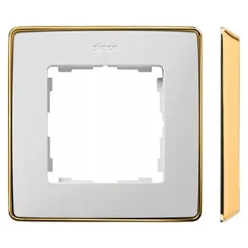 vypínač Rámeček bílé zlato 8201610-245 Simon 82 Detail Kontakt-Simon