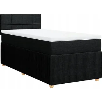 Postel Čalouněná jednolůžková postel VidaXL 80x200 cm černá