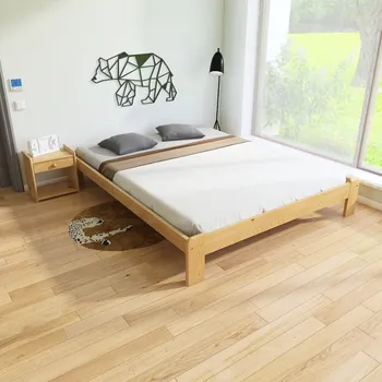 Postel Maxi Postel z masivu Adam 140 x 200 cm - barva Borovice + matrace Vitality ROŠT ZDARMA