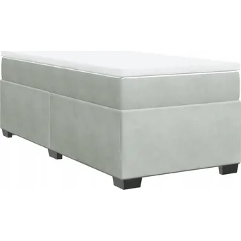 Ložnice Čalouněná jednolůžková postel VidaXL 90x200 cm, odstíny šedé