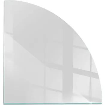 Krbová kamna Ochranná skleněná podložka pod kamna s grafikou, šedá, 1/4 kruhu, 100x100 cm