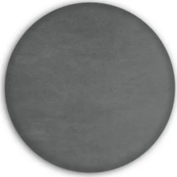 Čalouněný nástěnný panel kolo - průměr 40 cm, výška 5 cm - tmavě šedá