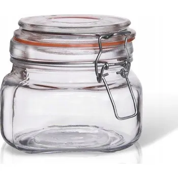 Zavařovací sklenice % Zavařovací Sklenice patentní skleněná dóza s klipem BELA