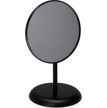 Zrcadlo KOSMETICKÉ ZRCADLO SKLENĚNÉ SE ŽELEZNOU ZÁKLADNOU 7,5X19X25CM ČERNÉ