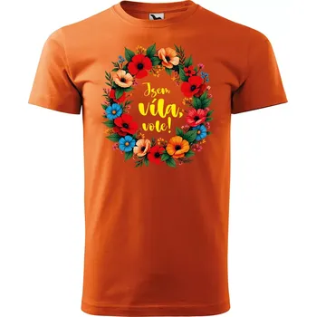 Pánské tričko Sablio Tričko s potiskem Jsem víla, vole - oranžové 5XL