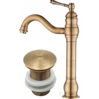 Vodovodní baterie Stojánková umyvadlová baterie CHDE Retro Design zlatá