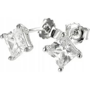 Náušnice Stříbrné náušnice se zirkony puzetky šroubovací stříbro o ryzosti 925