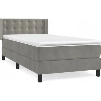 Ložnice Čalouněná jednolůžková postel VidaXL 90x200 cm, odstíny šedé