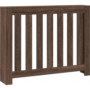 Radiátor Kryt na radiátor s poličkou, hnědý dub, 104x20x82 cm, dřevotříska