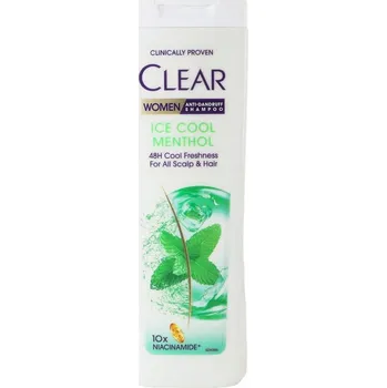 Šampon CLEAR Women ICE COOL MENTHOL šampon proti lupům 48h Chladivá svěžest 360 Ml