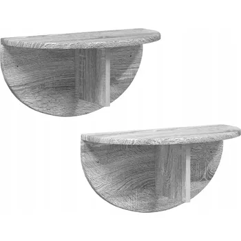 police Nástěnná police 2 ks Šedá Sonoma 38 x 19 x 19 cm