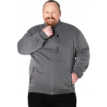 Pánská mikina Velká Sportovní Bavlněná Mikina Pánská Tepláková na Zip Rozepínací 4906-1 5XL