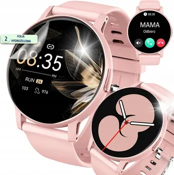 Hodinky CHYTRÉ HODINKY RŮŽOVÉ HODINKY S VOLÁNÍM, SPORTOVNÍ CHYTRÉ HODINKY DÁMSKÉ PRO BLUETOOTH