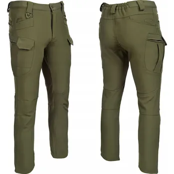 Pánské kalhoty Pánské taktické kalhoty SOFTSHELL - s fleecem, 8 kapes Oliv L