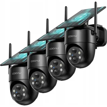 IP kamera EXTERNÍ SOLÁRNÍ KAMERA 2K WIFI BEZDRÁTOVÁ OTOČNÁ 360° ČERNÁ 4KS