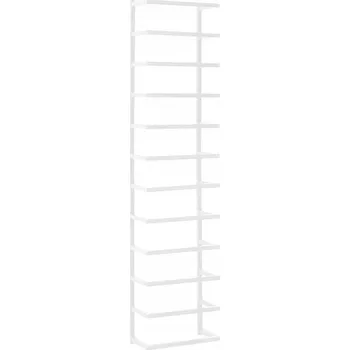 Věšák Stojanový věšák na ručníky, ocelový, bílý, 24x12x96 cm