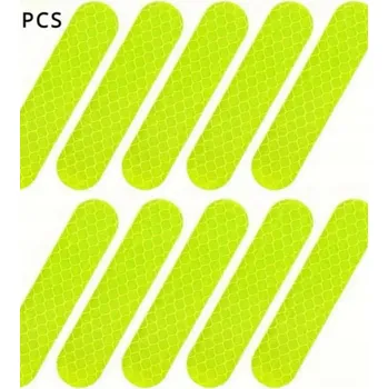 Samolepky nálepky na kolo, helmu, výstražné odrazky 10 Ks proužky sada