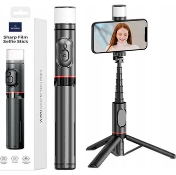 Selfie tyč WiWU - Selfie tyč Wi-SE003 s funkcí stativu a vestavěným LED světlem