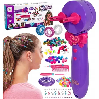 Vrták SADA NA ZAPLÉTÁNÍ VLASŮ COPÁNKY KORÁLKY STROJEK ZAPLÉTAČ PŘÍSLUŠENSTVÍ