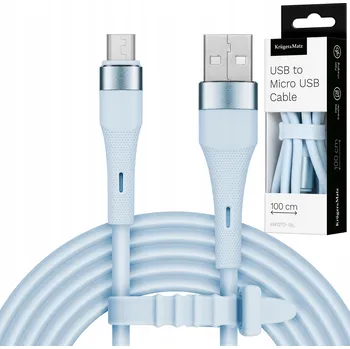 Datový kabel Kabel Kruger&Matz USB - microUSB typ B 1 m modrý