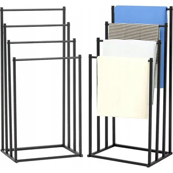 Stojan na ručníky LoftInspired černý volně stojící se 4 rameny