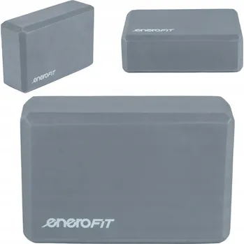 Stabilní kostka na jógu ENERO FIT Pěnový blok šedý Pilates 23 cm Pevná
