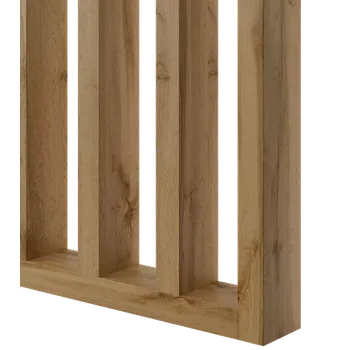 Lamele 3D Dělící lamelová stěna s podstavcem - volně stojící, 990 x 2005 mm, (MDF), DUB WOTAN Kolmo k základně