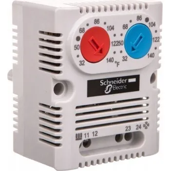 Termostat Schneider Electric ClimaSys Dvojitý termostat CC NO NC Fahrenheit 250V, NSYCCOTHDF