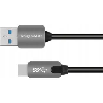 Datový kabel Kabel Kruger&Matz USB - USB-C 1 m černý