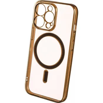 Pouzdro na mobilní telefon Pouzdro pro iPhone 13 Pro MagSafe Průhledné Bezbarvé Zlaté Ochrana fotoaparátu