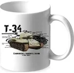Hrnek Striker Tank T-34 - bílý