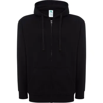 Pánská mikina Mikina JHK na zip s kapucí hood black ČERNÁ XL
