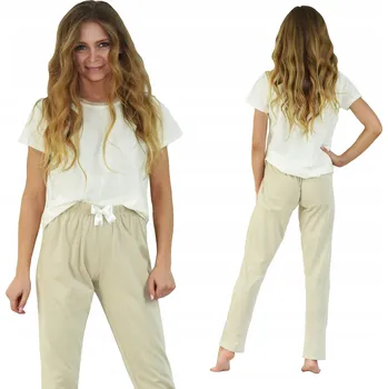 Dámské pyžamo Born2rest dámské pyžamo bavlna bílé, velikost S