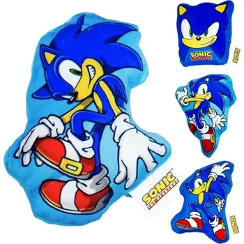 Polštář plyšový polštář SONIC – 4 motivy, 15 cm