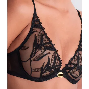 Souprava dámského spodního prádla Podprsenka nevyztužená AUBADE (6BF12-02), Barva černá, Velikost 70D