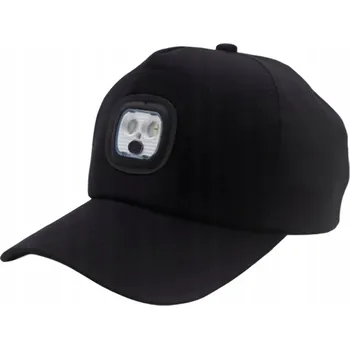 Kšiltovka KŠILTOVKA S LED SVÍTILNOU ČERNÁ 55CM