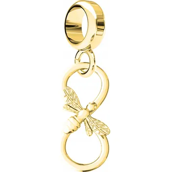 Přívěsek Přívěsek Zlatá Včela Včelka s Nekonečnem Osmička Bee STŘÍBRO 925