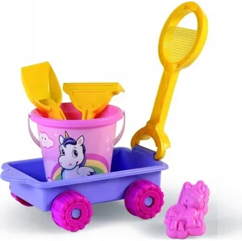 Hračka na písek Vozíček se sadou na písek Jednorožec