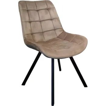 Jídelní židle Jídelní židle, šedohnědá Taupe Velvet látka/černá, SAMIRA