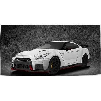 Sablio Ručník Nissan GTR 35 Šedý - 30x50 cm
