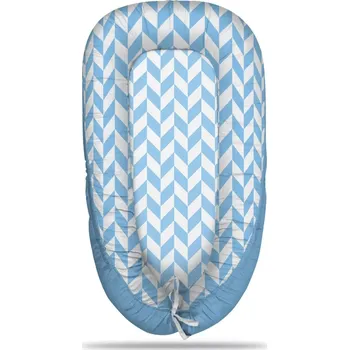 Hnízdečko pro miminko Sablio Hnízdečko pro miminko Modrobílé kosodélníky