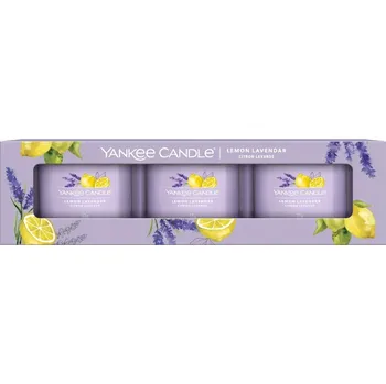 Svíčka Sójová vonná svíčka LEMON LAVENDER Yankee Candle 3 ks