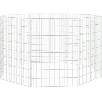 Výběh pro zvířata z pozinkovaného železa, 54 x 80 cm, stříbrný